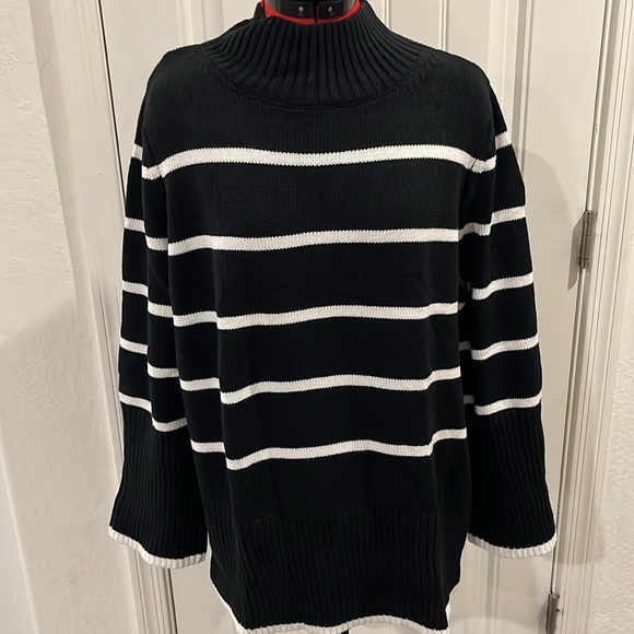 ANRABESS Womens Turtleneck Oversized Long Sleeve Split Hem Casual Knit Sweater - Picture 7 of 10